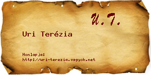 Uri Terézia névjegykártya
